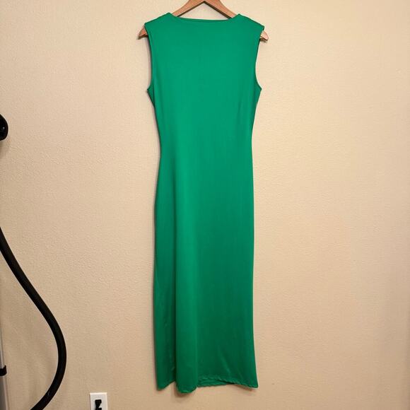 4th & Reckless Sleeveless Ruched Maxi Dress – US Large – Green – Elegant Evening - Picture 5 of 8